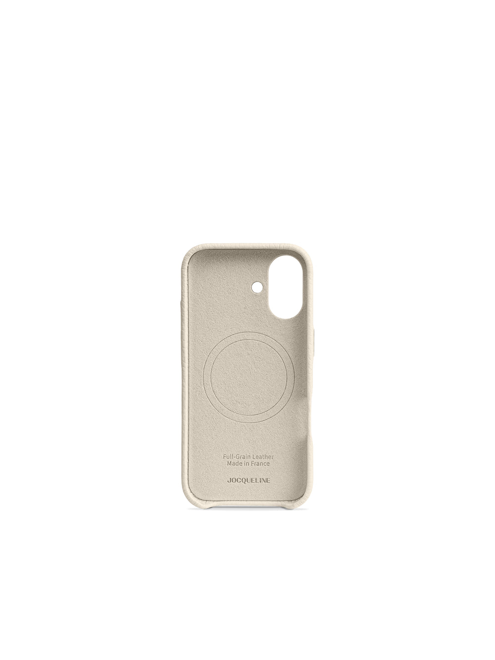iPhone 17 Leather Case - Craie side view