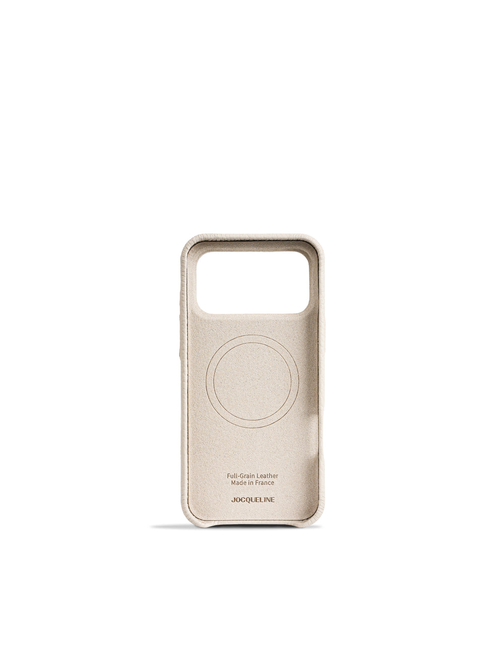 iPhone 17 Leather Case - Craie side view