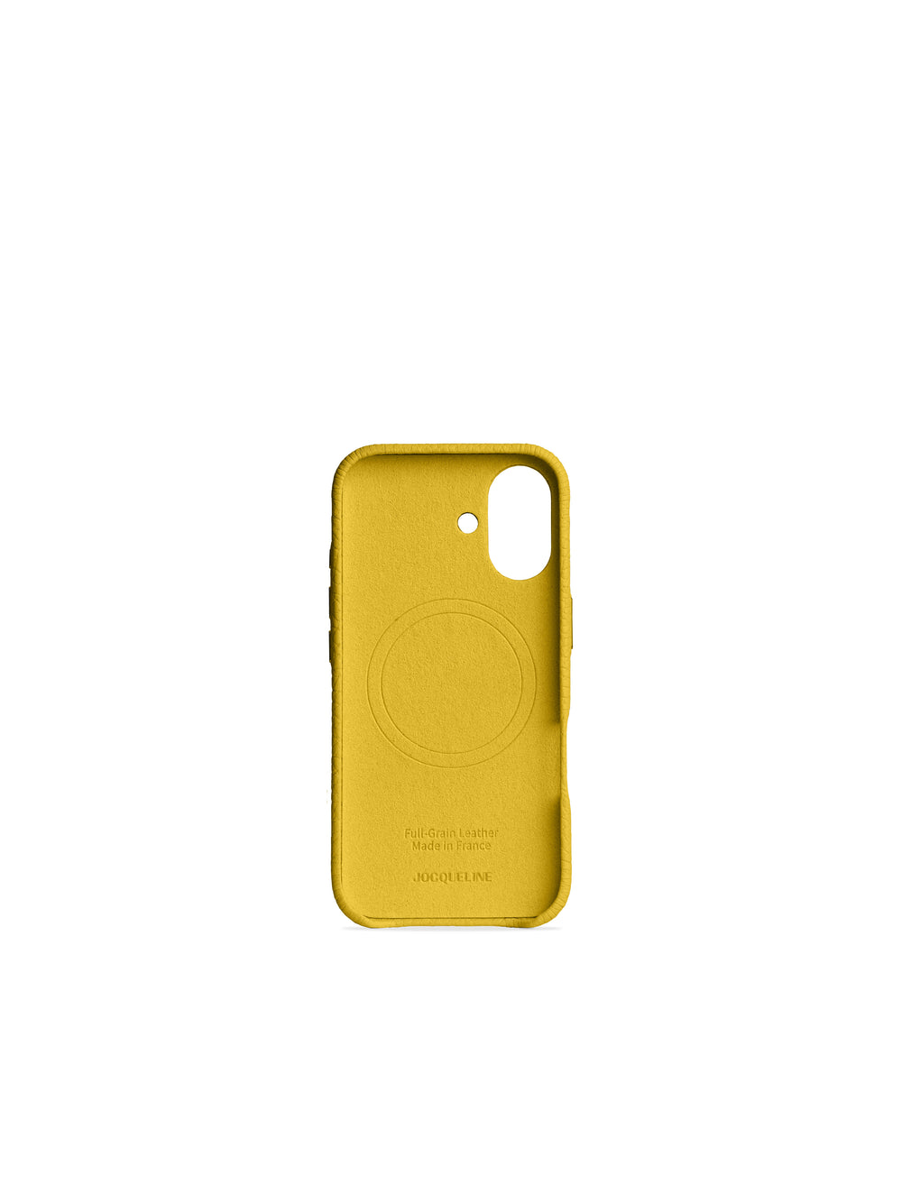 iPhone 17 Leather Case - Ginkgo Gold side view