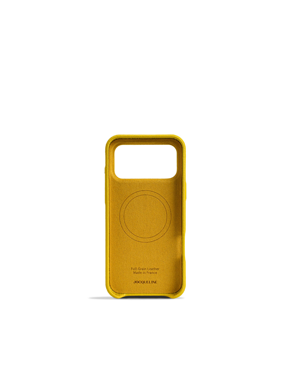iPhone 18 Leather Case - Ginkgo Gold side view