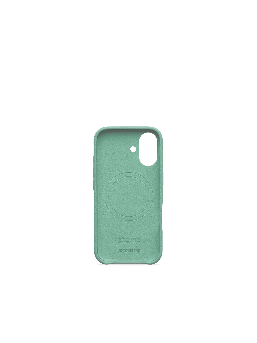 iPhone 17 Leather Case - Kelp Green side view