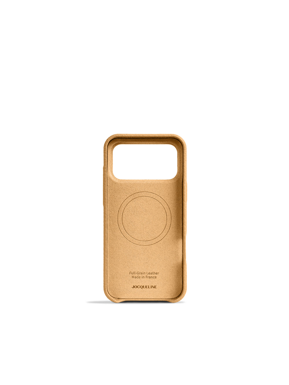 iPhone 17 Leather Case - Kraft Cognac side view