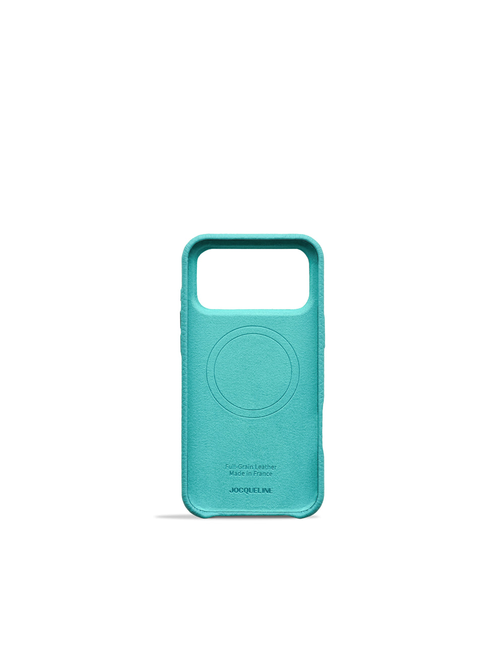 iPhone 17 Leather Case - Peacock Blue side view