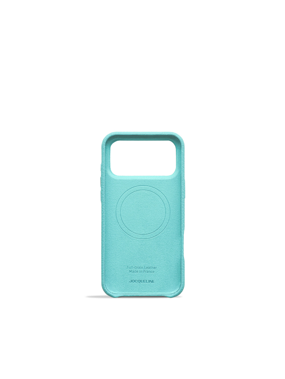 iPhone 17 Leather Case - Sea Salt Mousse side view