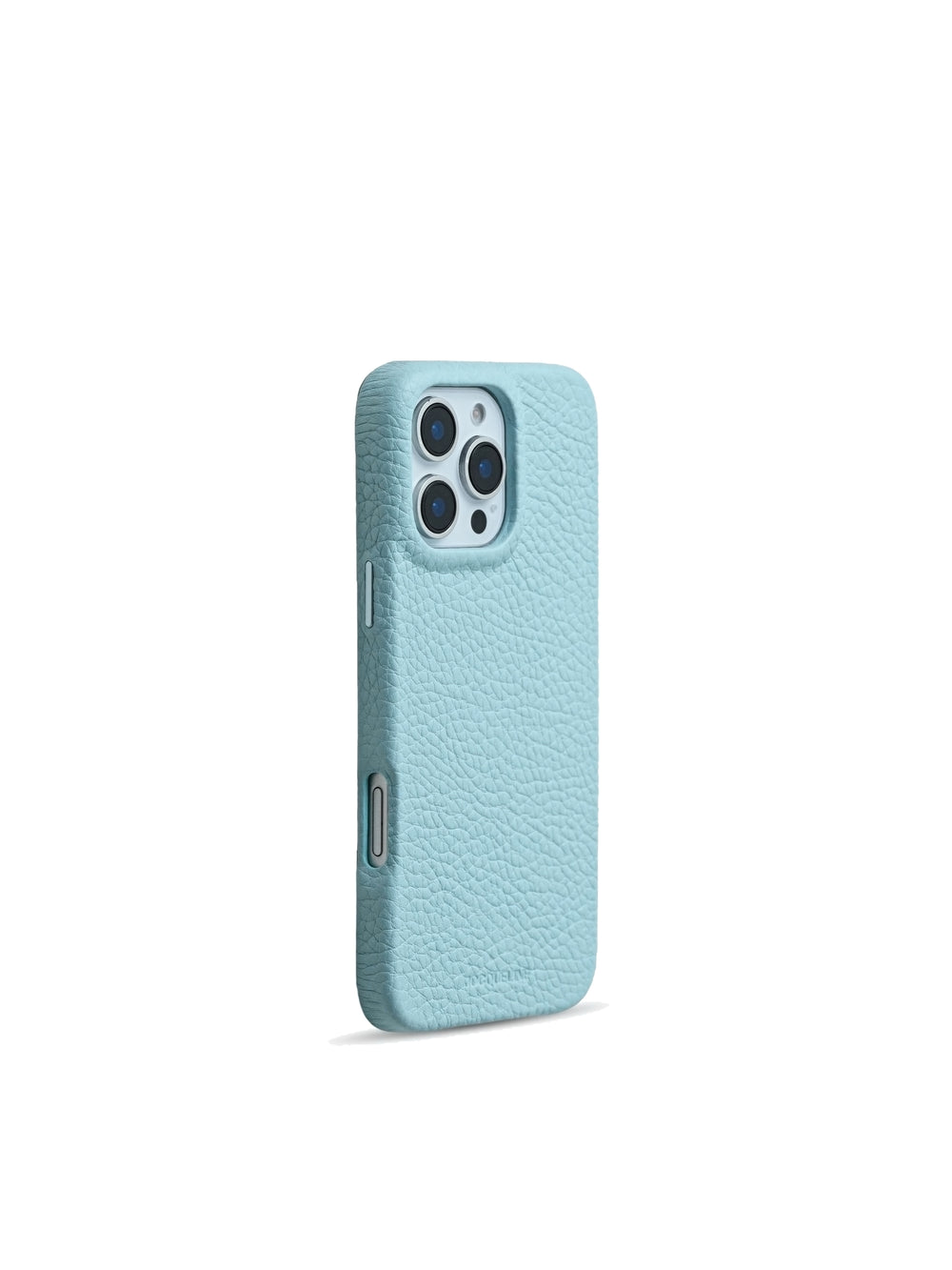 iPhone 16 Leather Case - Blue Marshmallow side view