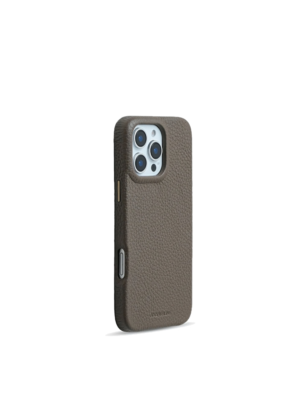 iPhone 16 Leather Case - Etoupe Gray side view