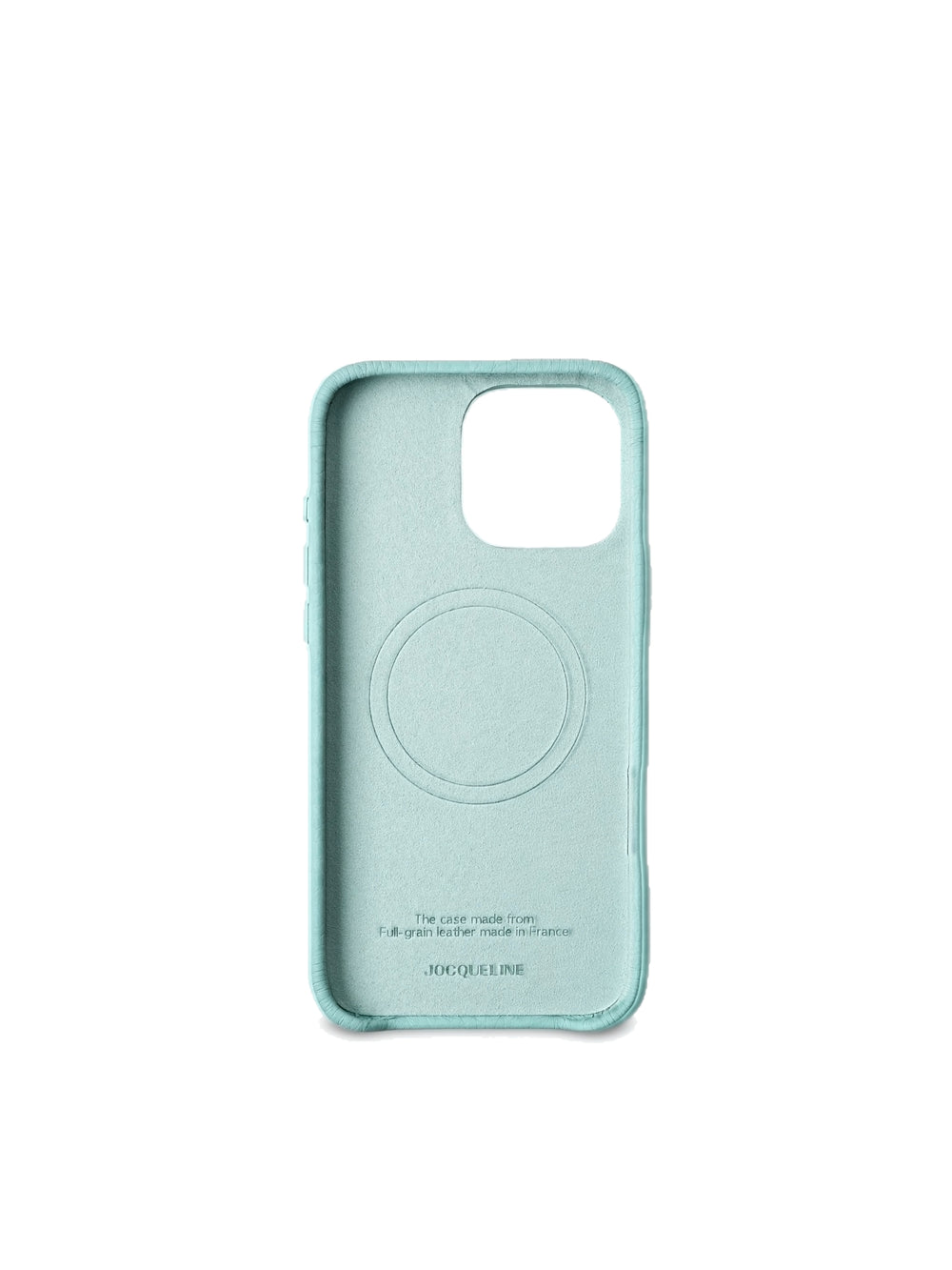 iPhone 16 Leather Case - Icecream Green angle view