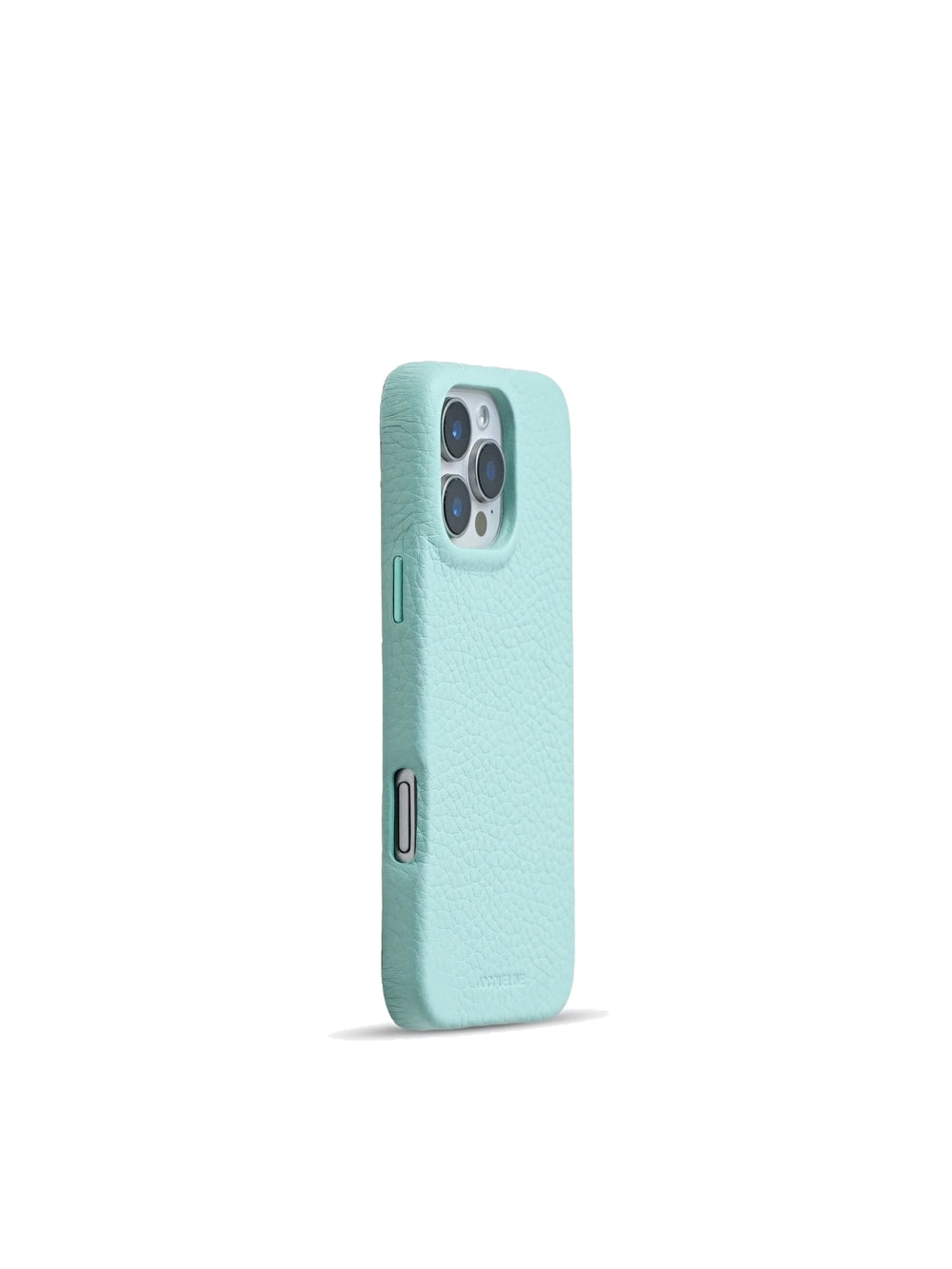 iPhone 16 Leather Case - Icecream Green side view