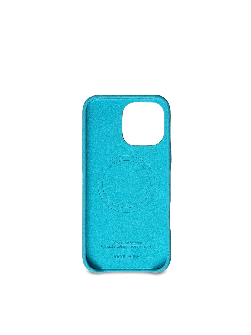 iPhone 16 Leather Case - Maldives Blue angle view