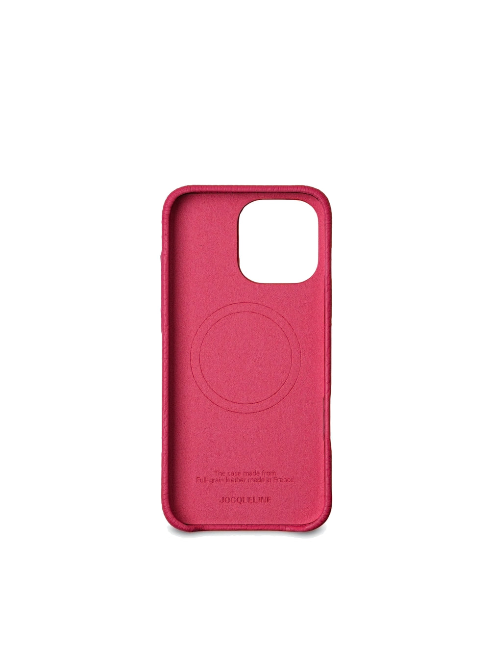 iPhone 16 Leather Case - Rose Sorbet angle view