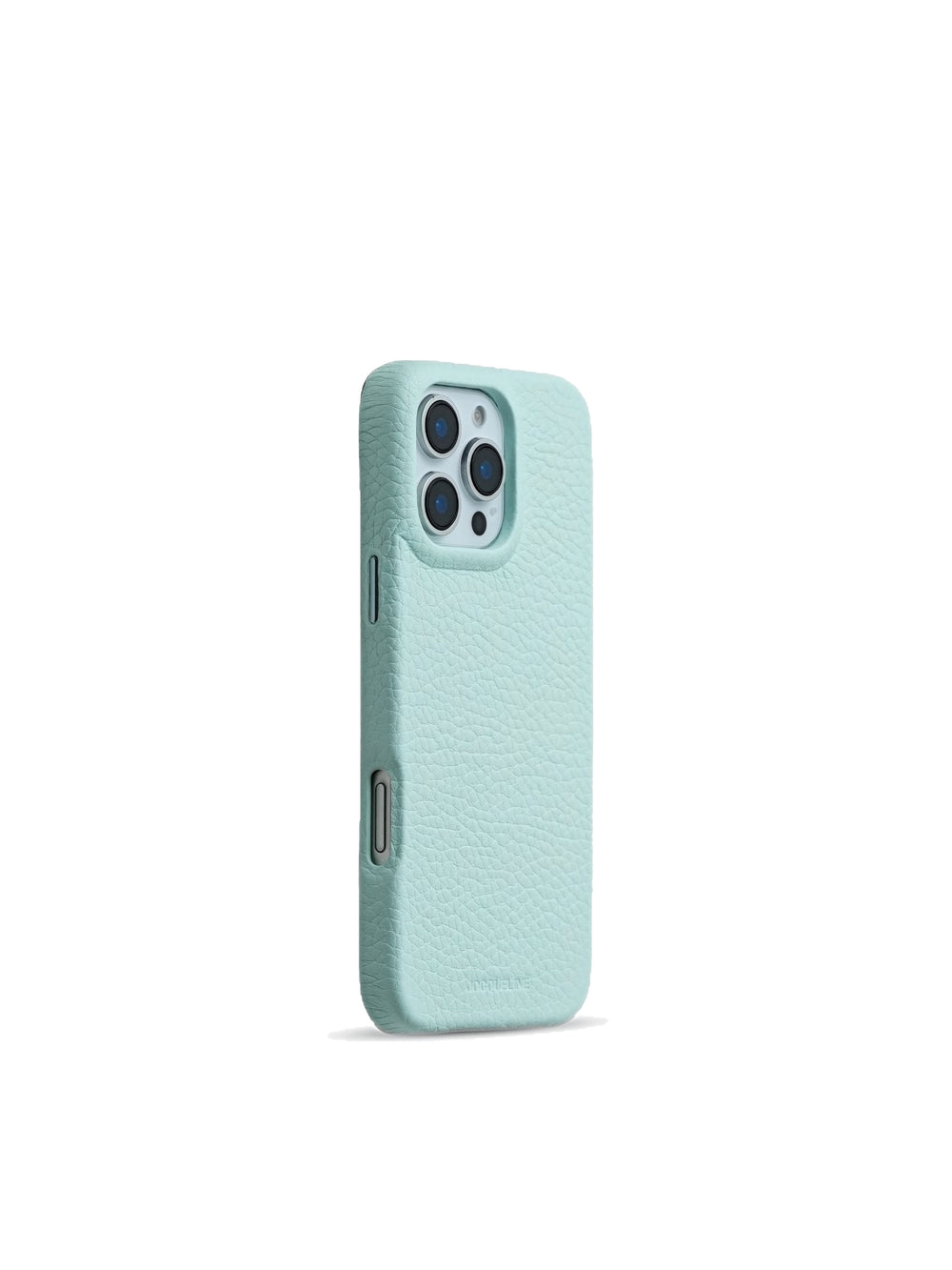 iPhone 16 Leather Case - Vert Marshmallow side view