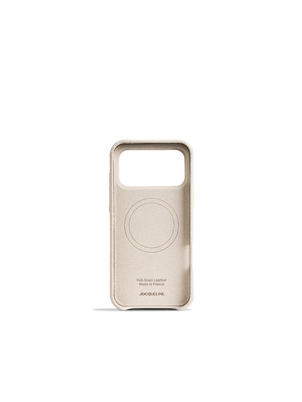 iPhone 18 Leather Case - Craie side view