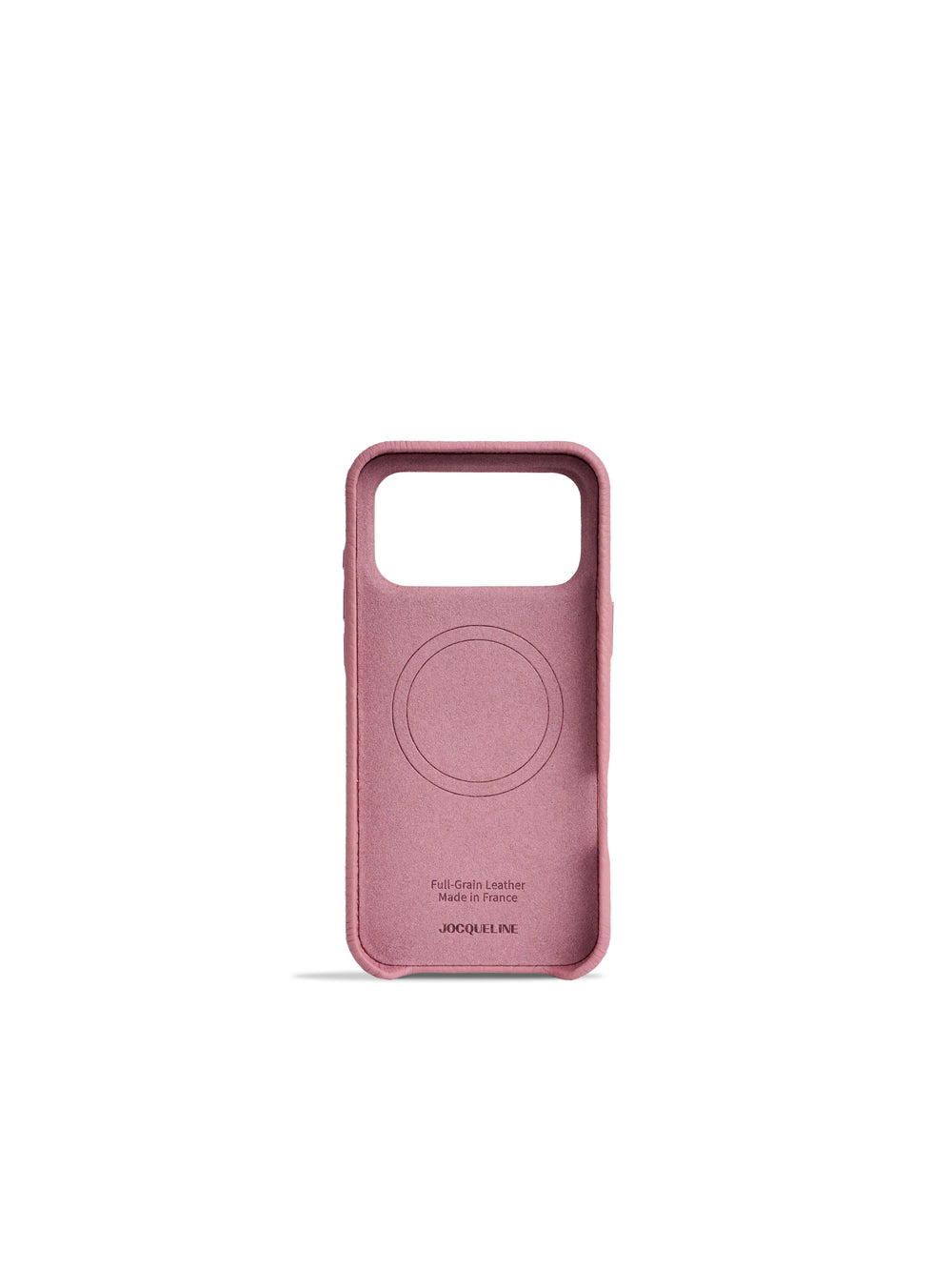 iPhone 18 Leather Case - Dry Rose Martini side view