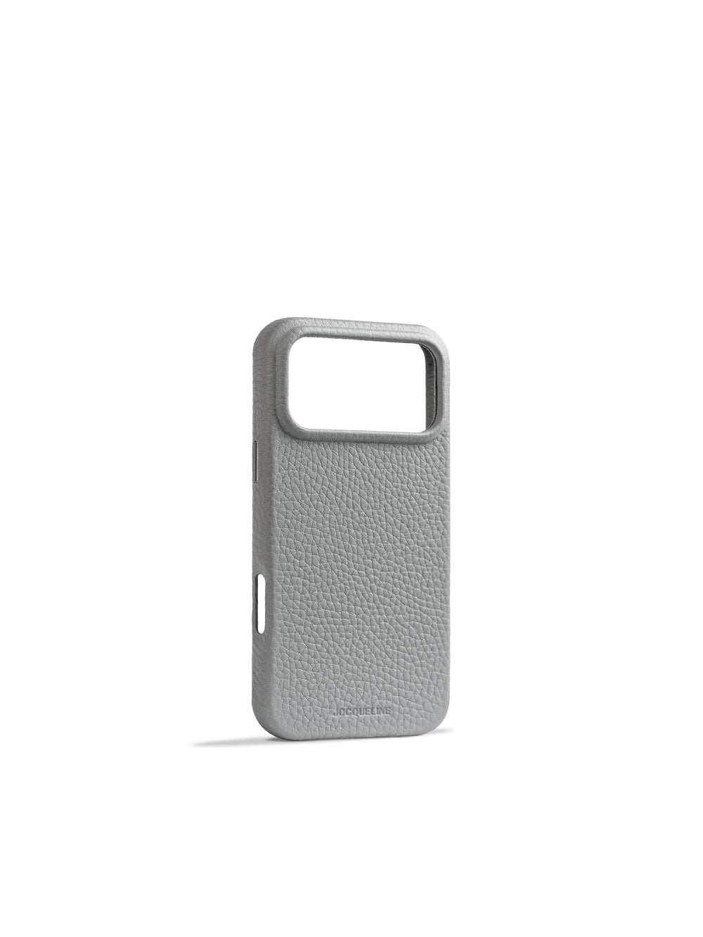 iPhone 18 Leather Case - Gris Mouette angle view