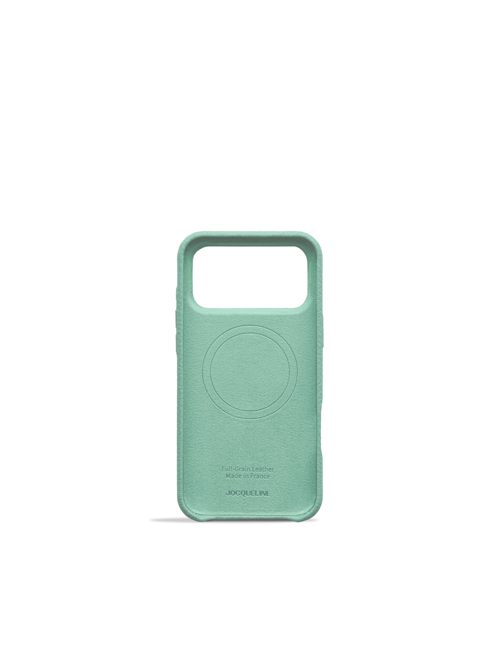 iPhone 17 Leather Case - Kelp Green side view