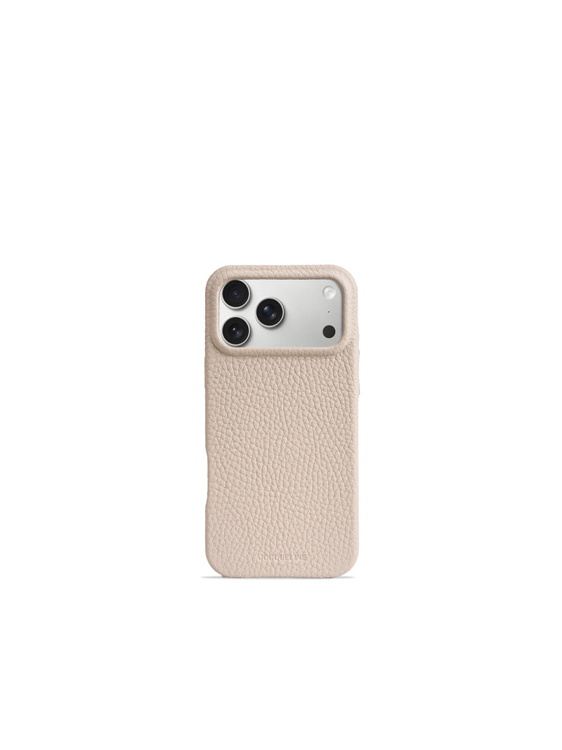iPhone 18 Leather Case - Oatmeal White