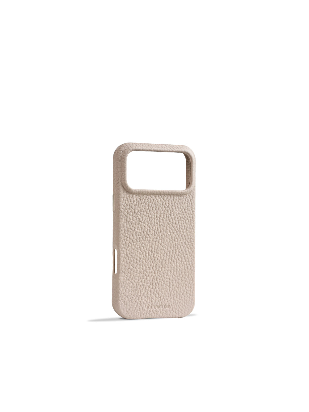 iPhone 17 Leather Case - Oatmeal White angle view