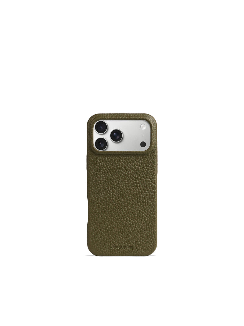 iPhone 18 Leather Case - Olive Moss