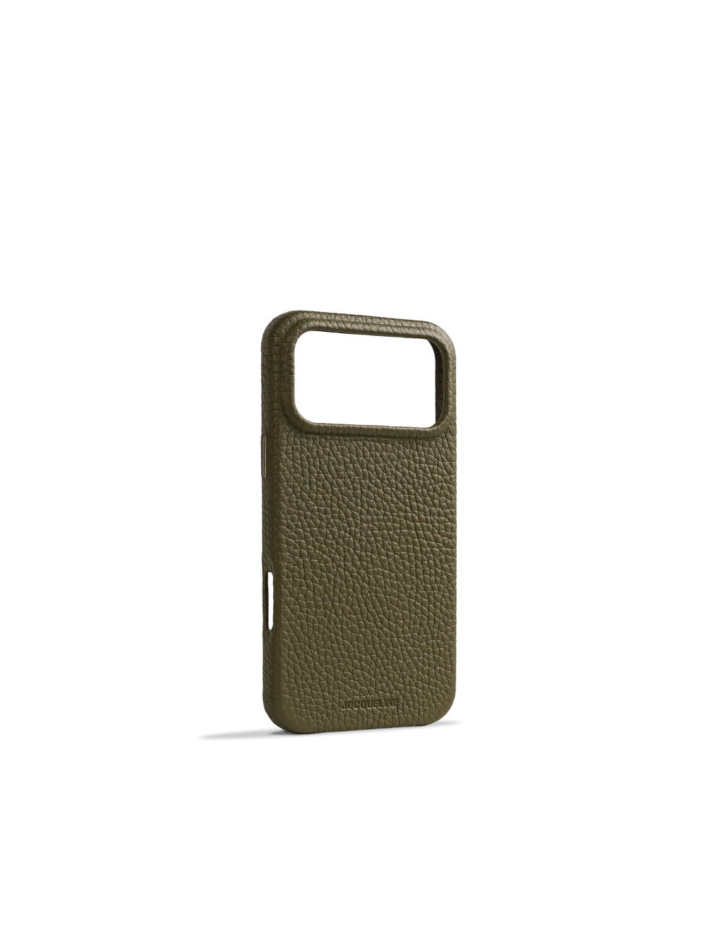 iPhone 18 Leather Case - Olive Moss angle view