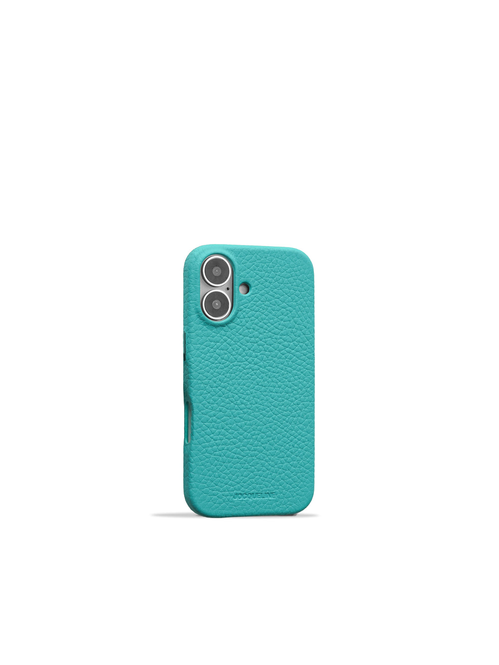 iPhone 17 Leather Case - Peacock Blue angle view