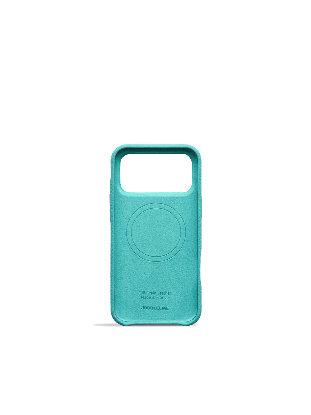 iPhone 17 Leather Case - Peacock Blue side view