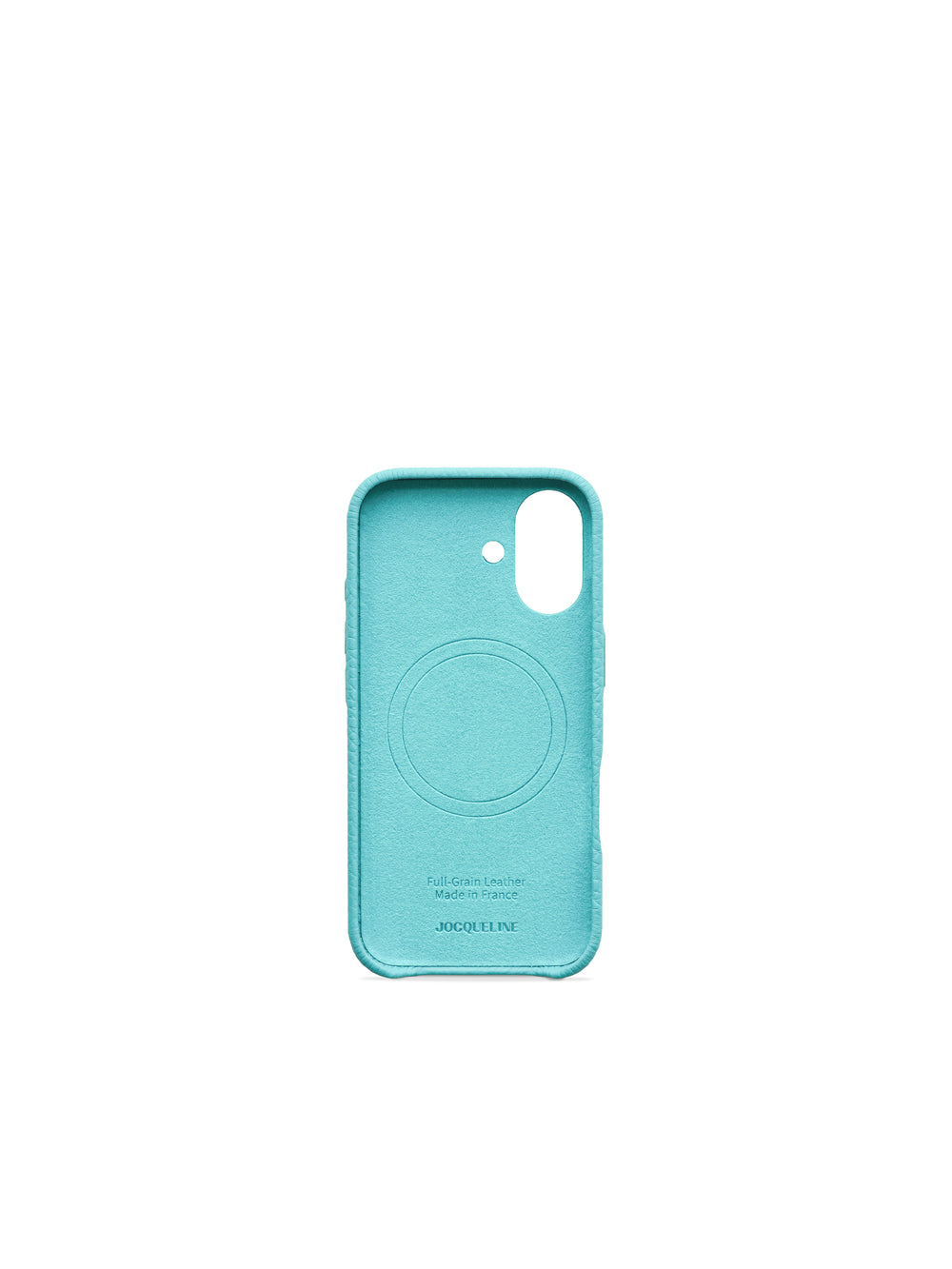 iPhone 17 Leather Case - Sea Salt Mousse side view