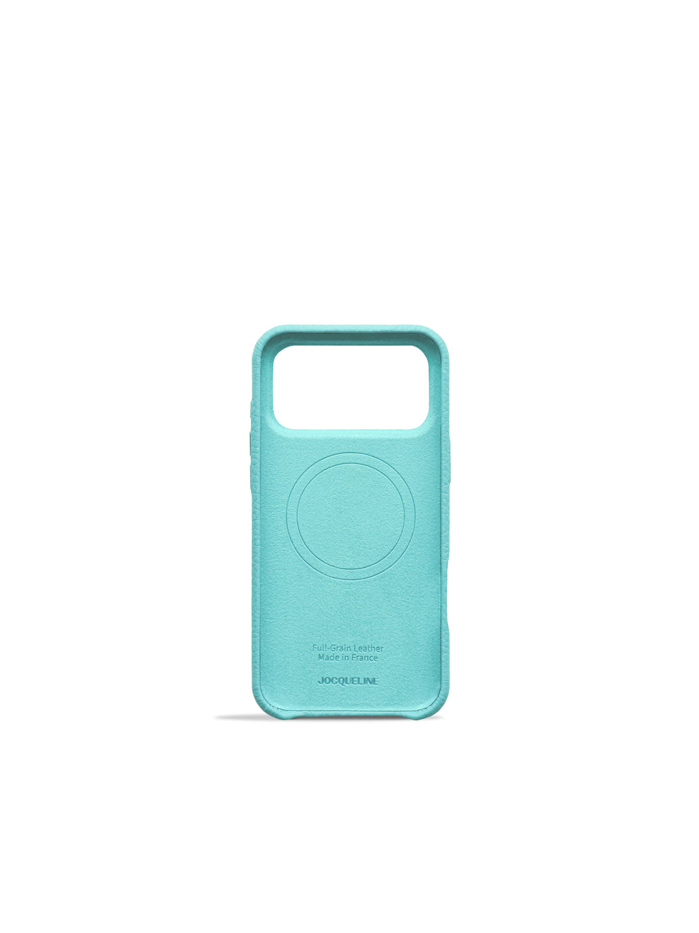 iPhone 17 Leather Case - Sea Salt Mousse side view