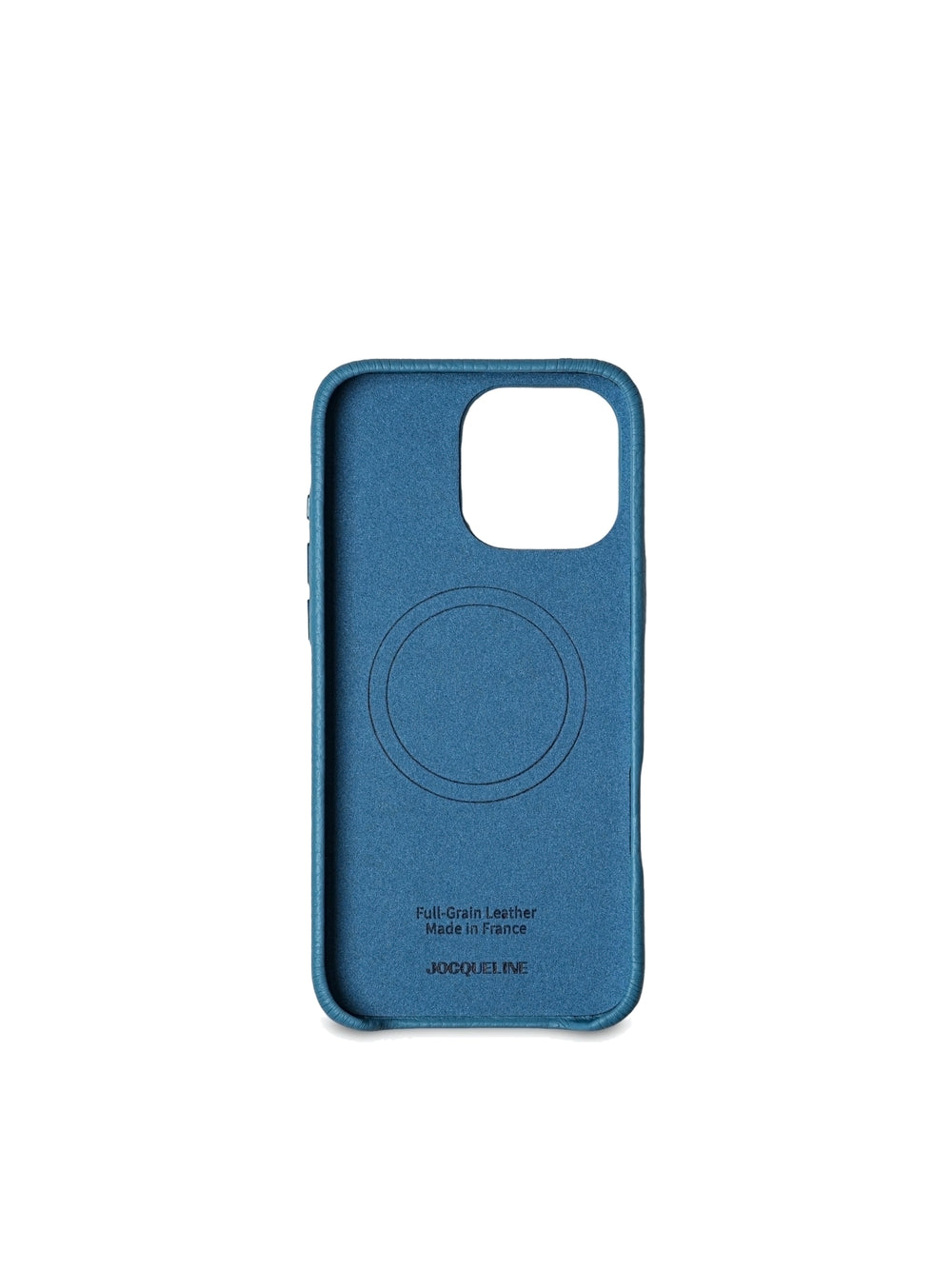 iPhone 16 Leather Case - Blue Jean angle view