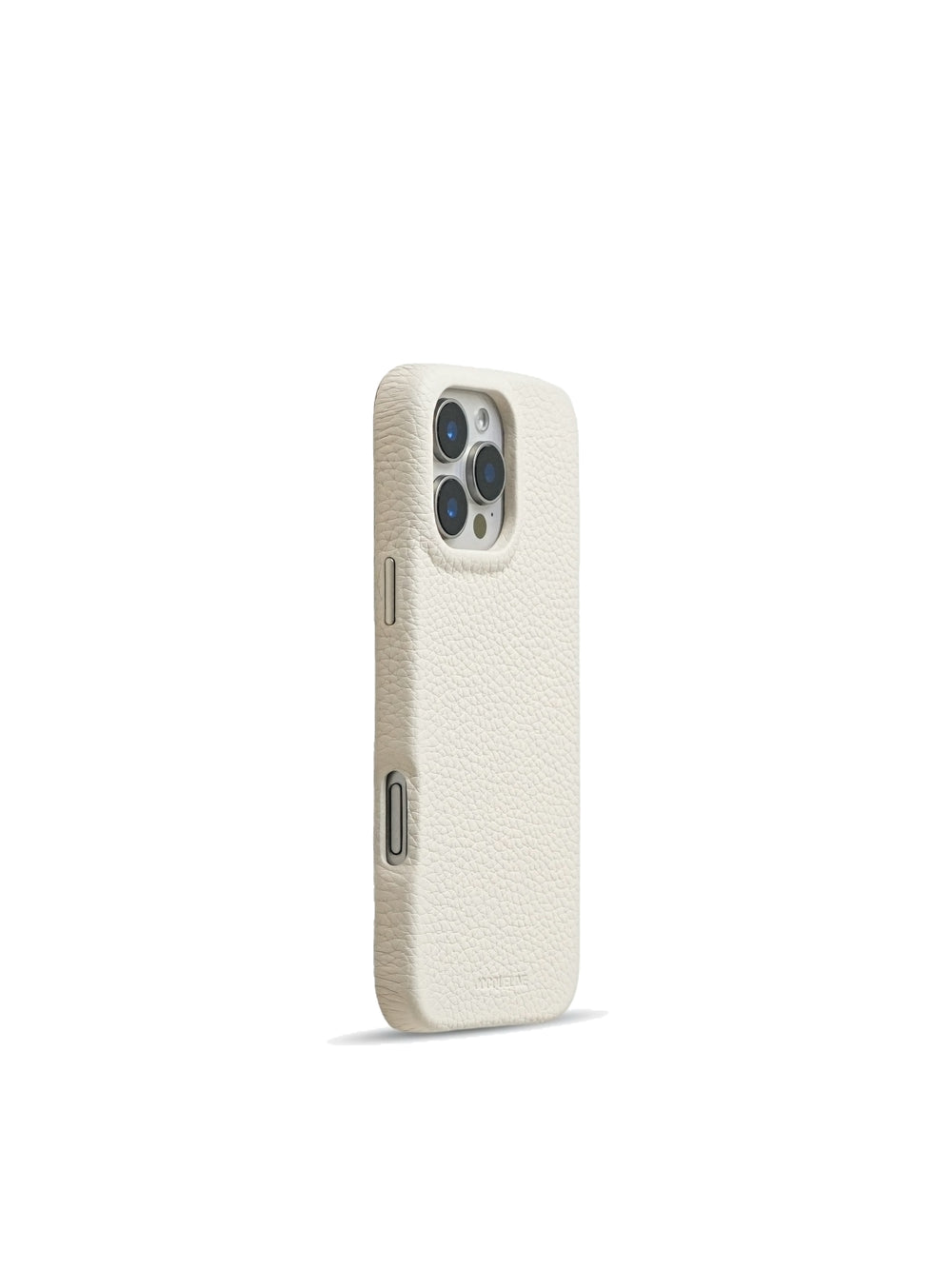 iPhone 16 Leather Case - Cream White side view
