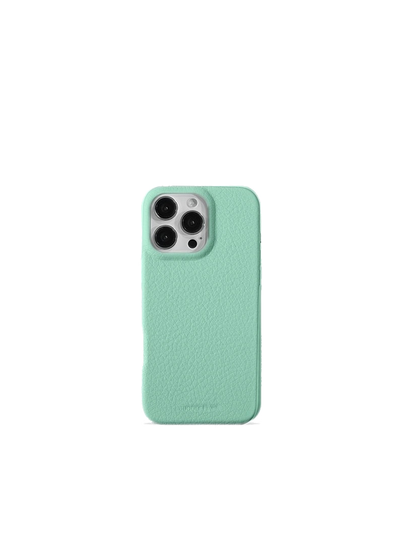 iPhone 16 Leather Case - Icecream Green