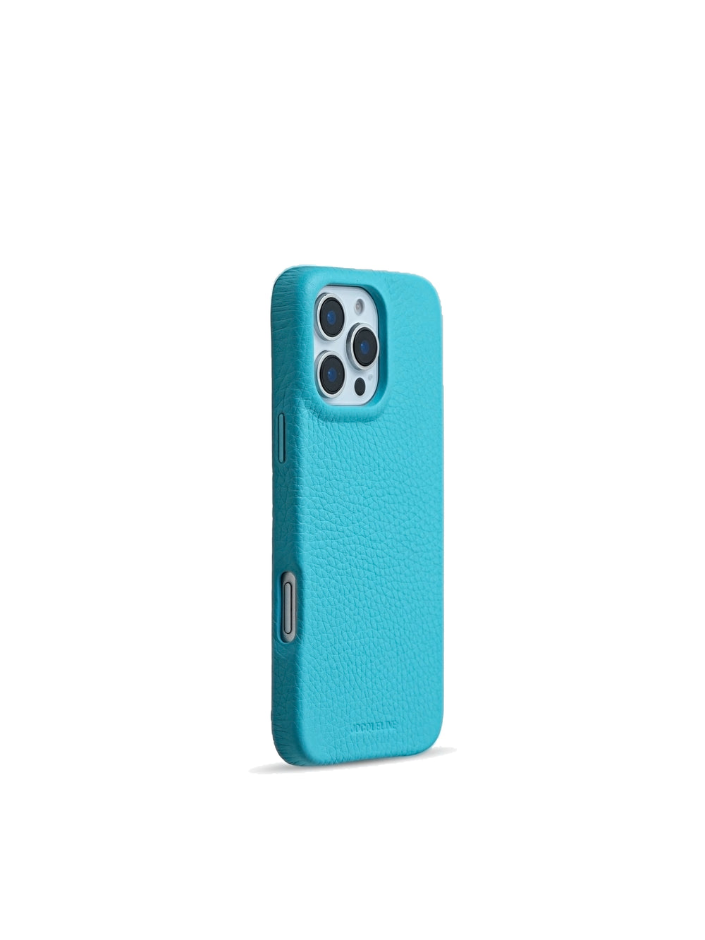 iPhone 16 Leather Case - Maldives Blue side view