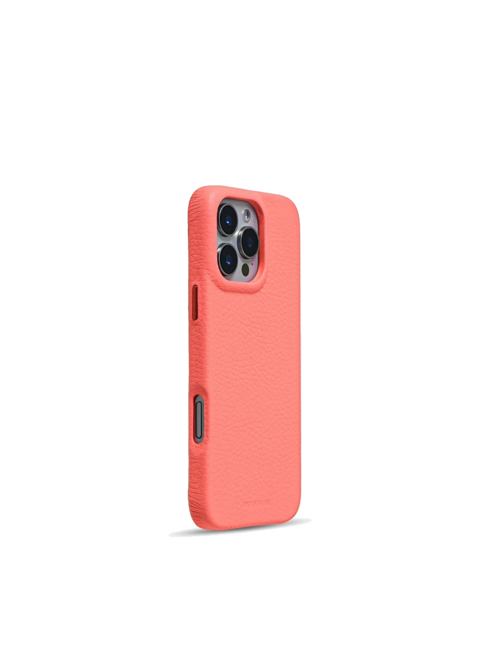 iPhone 16 Leather Case - Neon Pink side view