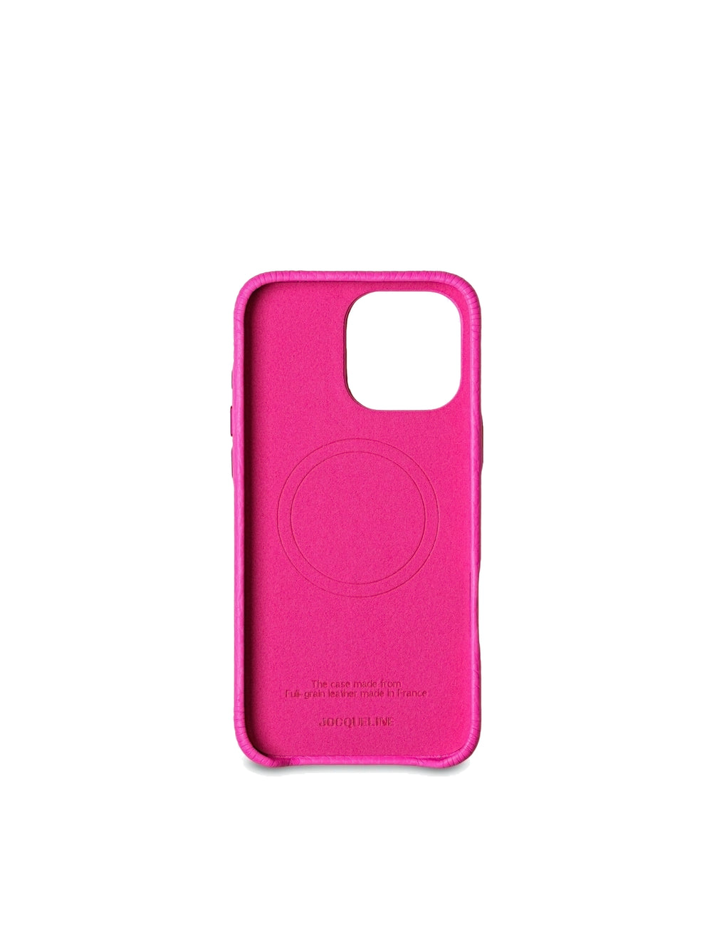 iPhone 16 Leather Case - New Barbie Pink angle view