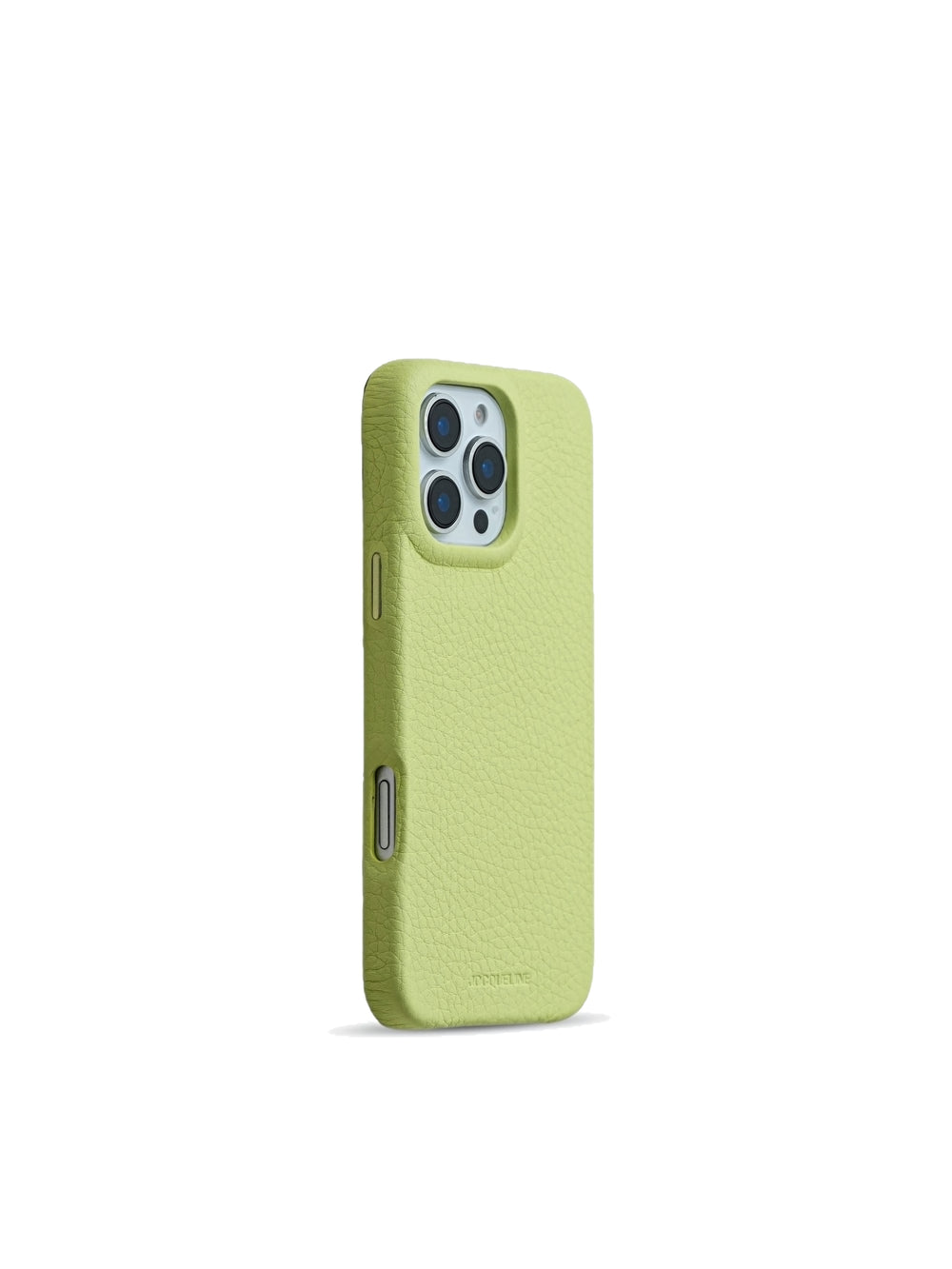 iPhone 16 Leather Case - Sunny Lime side view