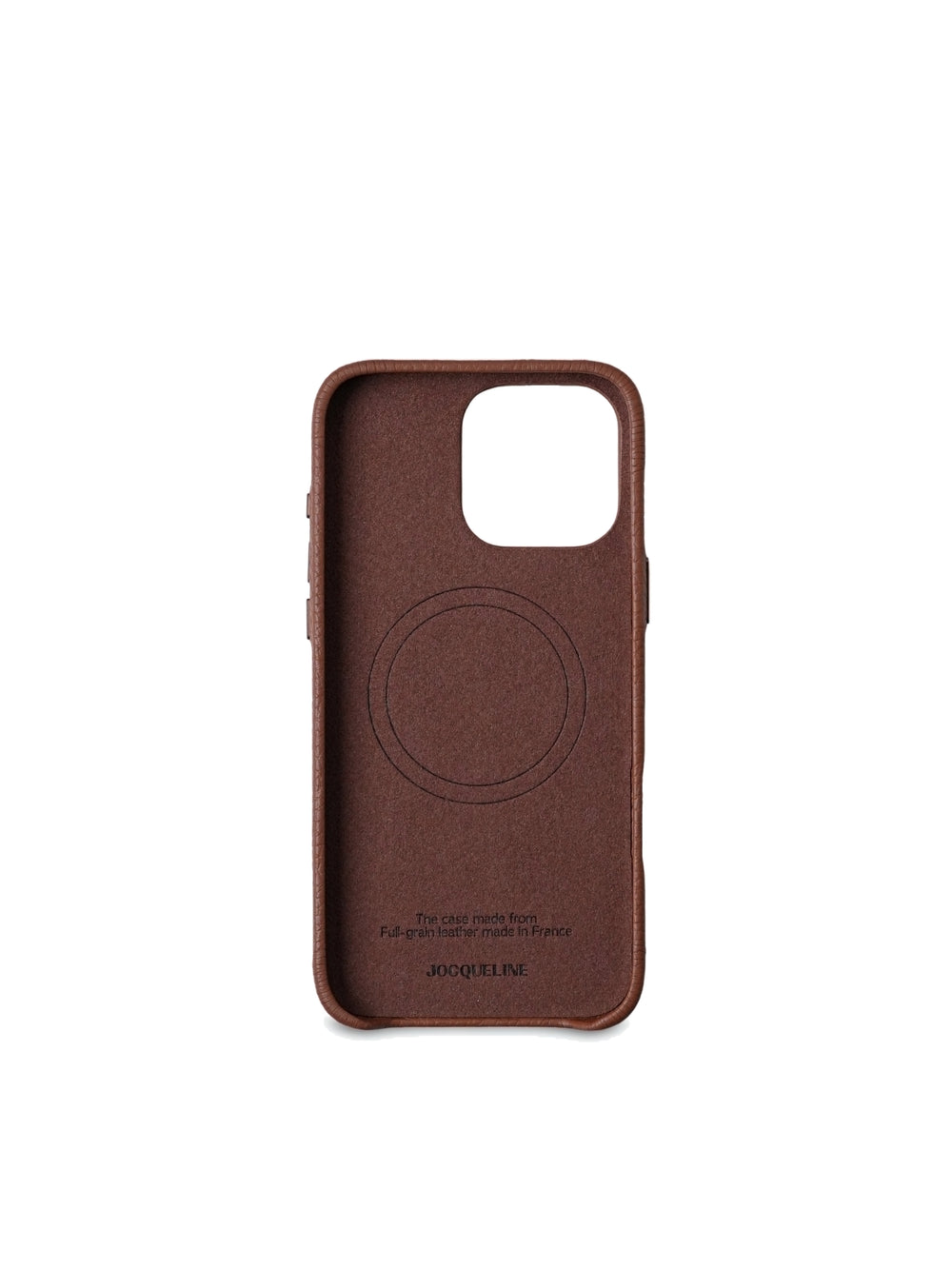 iPhone 16 Leather Case - Teddy Gold angle view