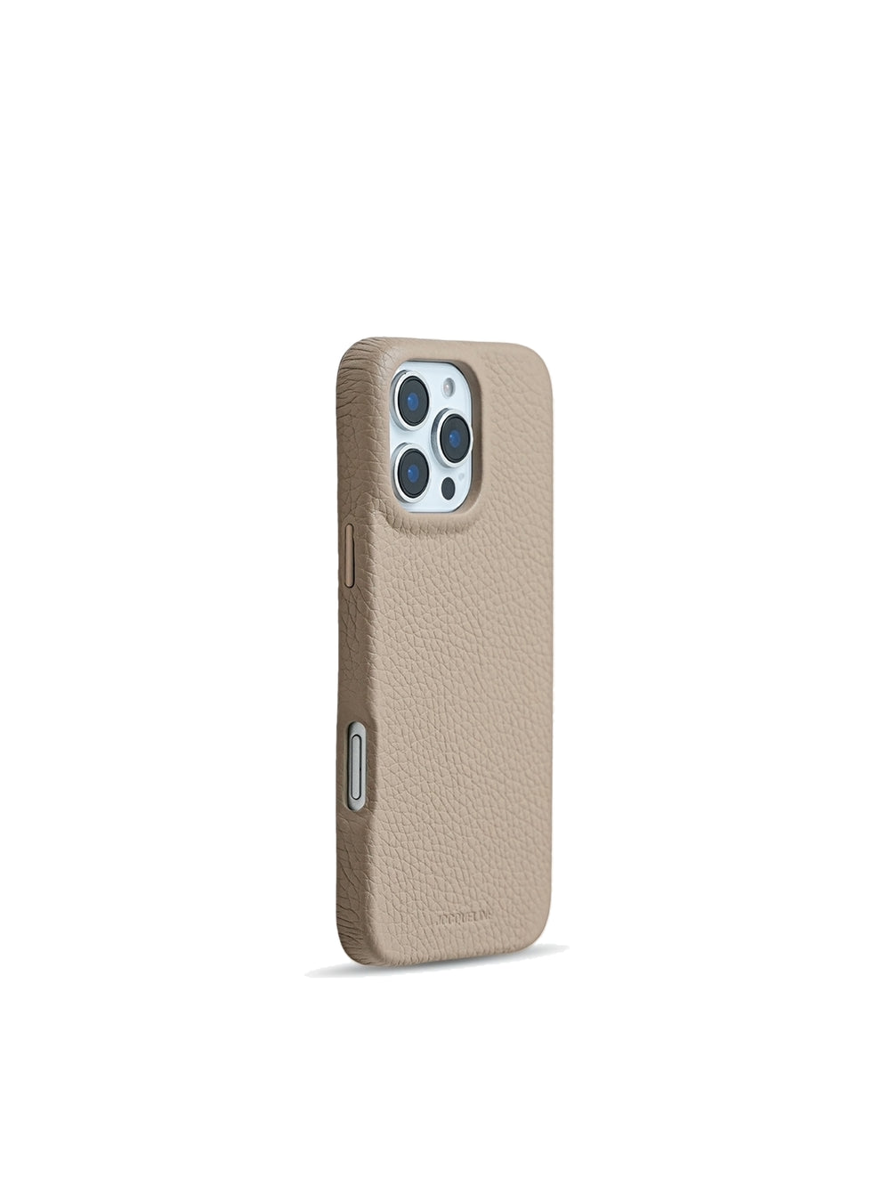 iPhone 16 Leather Case - Trench Beige side view