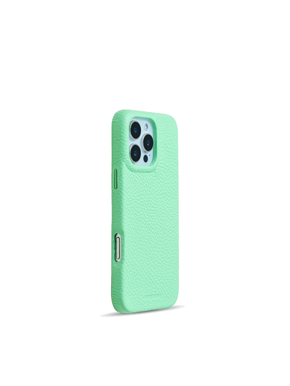 iPhone 16 Leather Case - Vert Melon side view